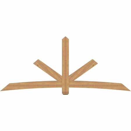 Ekena Millwork Alberta Timber Gable Bracket, Western Red Cedar, 108"W x 45"H x 5 1/2"D x 5 1/2"F, 10/12 Pitch GBW108X45X0606ALB00SWR